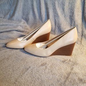 Nine West Jazzin Almond Toe Wedges - Leather